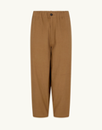 Bassike Crushed Cotton Summer Pant in Dark Tan