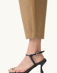 Bassike Crushed Cotton Summer Pant in Dark Tan