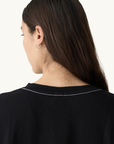 Bassike Slouch Side Step T-Shirt in Black