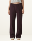 Bassike Twill PinStitch Detail Pant in Plum