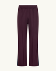 Bassike Twill Stripe Detail Pant in Plum / Ink
