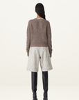 Bassike Wool Alpaca Contrast Knit in Walnut