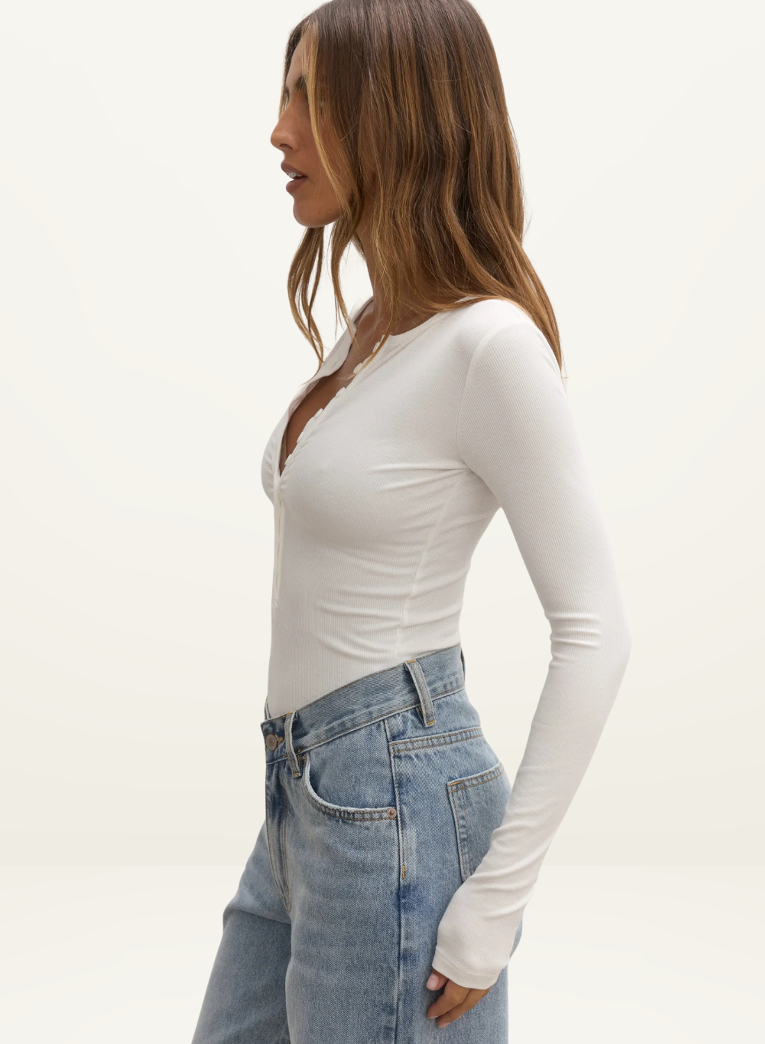 Bayse Lara Bodysuit in WHITE // LAST ONE - SIZE L