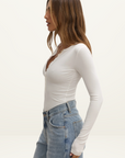 Bayse Lara Bodysuit in WHITE // LAST ONE - SIZE L