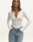 Bayse Lara Bodysuit in WHITE // LAST ONE - SIZE L