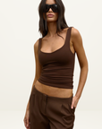 Bayse Ray Tank in CHOCOLATE