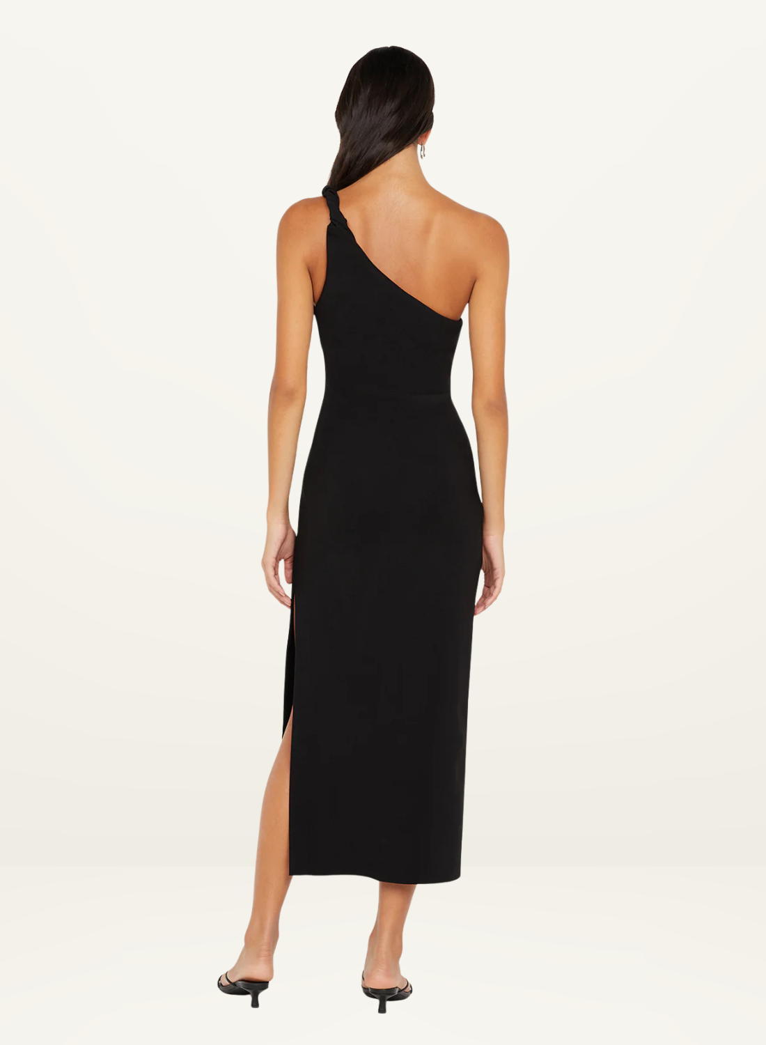 Bec + Bridge Ariven Asym Midi Dress in BLACK