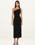 Bec + Bridge Ariven Asym Midi Dress in BLACK // LAST SIZE 6