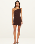 Bec + Bridge Ariven Asym Mini Dress in CHERRY