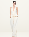 Bec + Bridge Astrid Wide Leg Pant in Ecru
