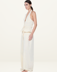 Bec + Bridge Astrid Wide Leg Pant in Ecru