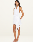 Bec + Bridge Aubree Wrap Mini Dress in Ivory