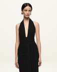 Bec + Bridge Cassis Drape Maxi Dress in Black