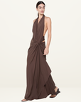 Bec + Bridge Clementine Twist Dress in Milk Chocolate