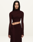 Bec + Bridge Connie L/S Maxi Dress in Plum