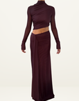 Bec + Bridge Connie L/S Maxi Dress in Plum