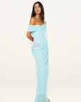 Bec + Bridge Danka Asym Maxi Dress in Turquoise