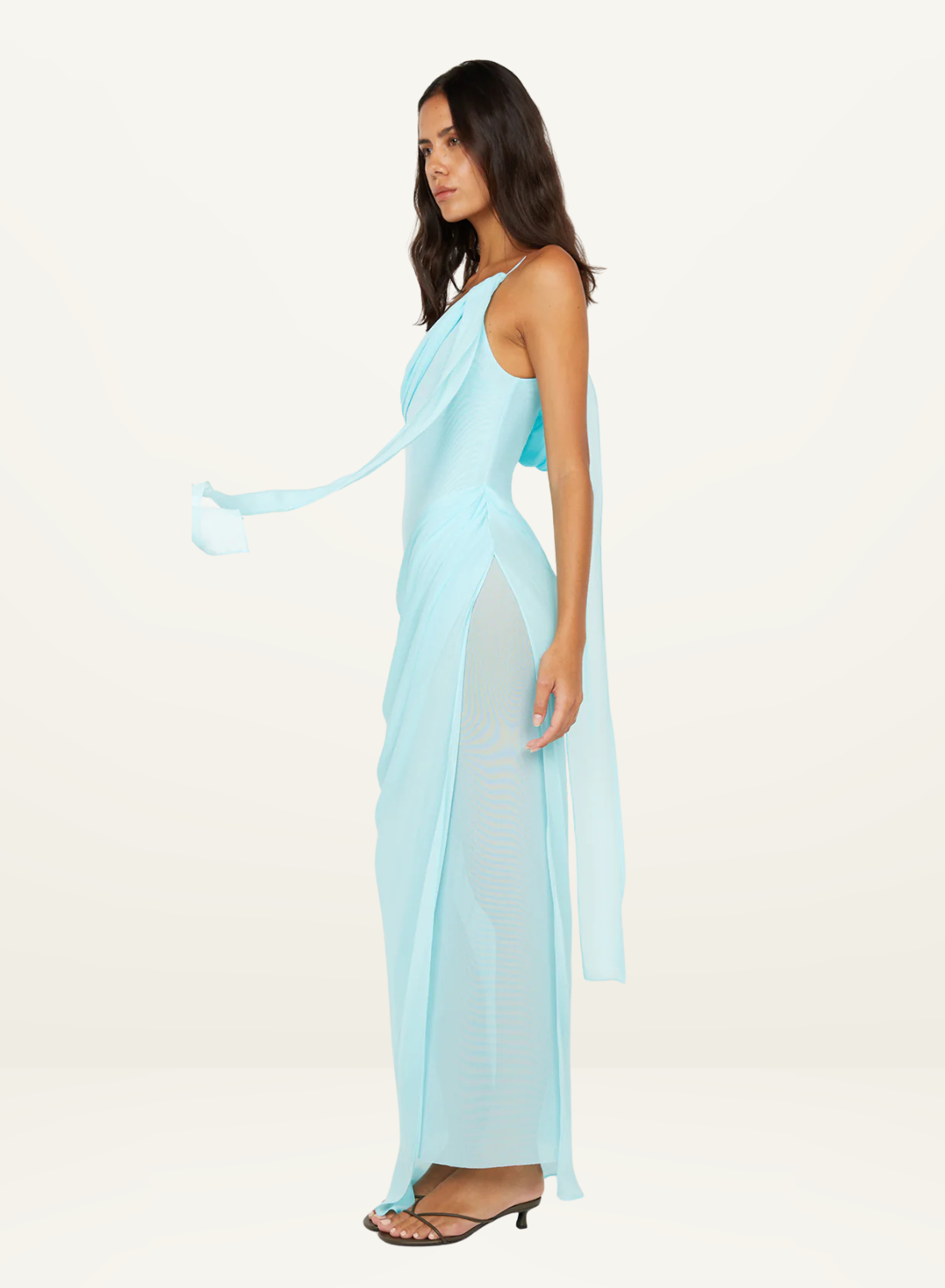 Bec + Bridge Danka Asym Maxi Dress in Turquoise