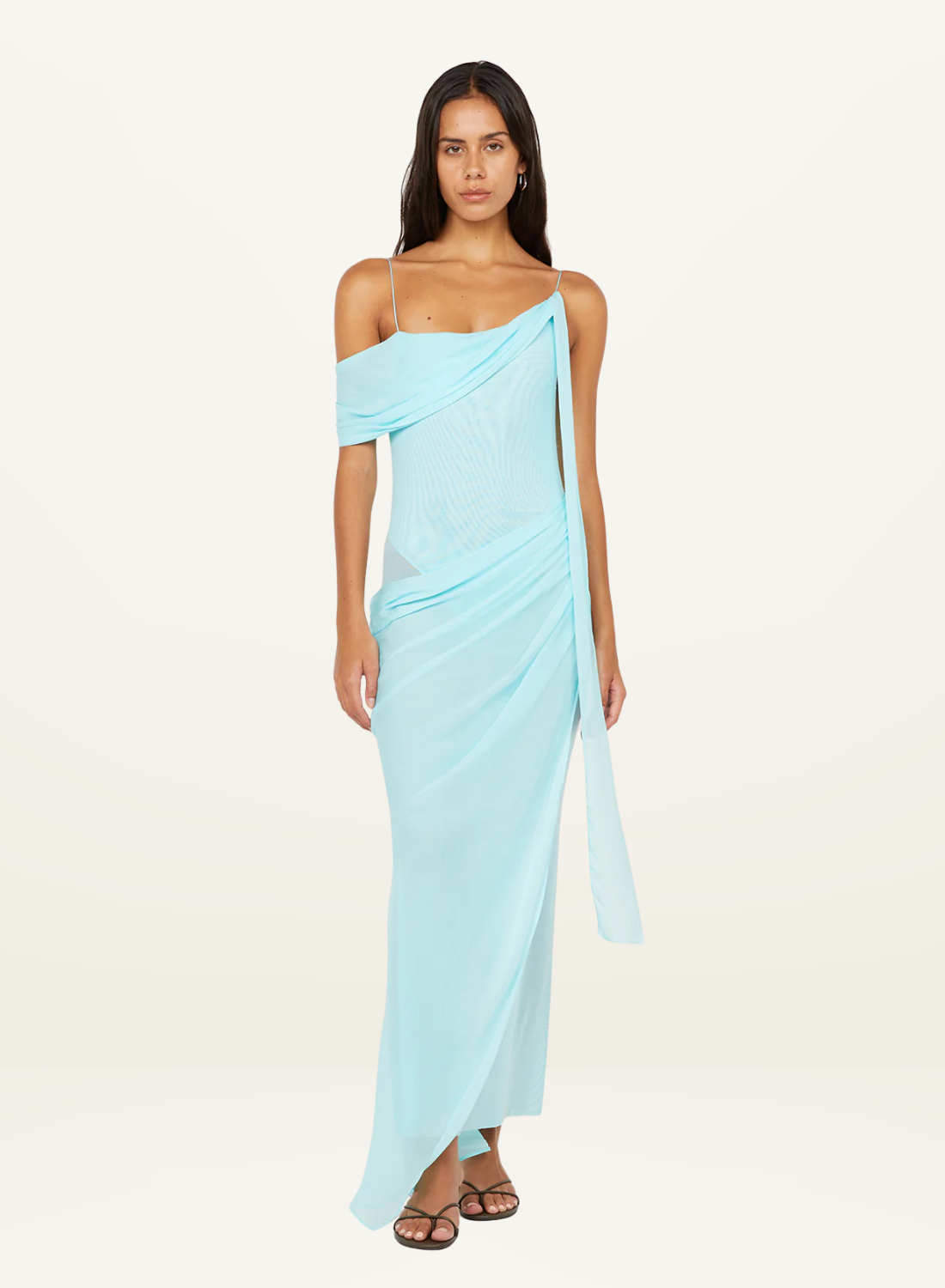 Bec + Bridge Danka Asym Maxi Dress in Turquoise
