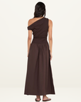 Bec + Bridge Freya Asym Maxi Dress in CHOCOLATE