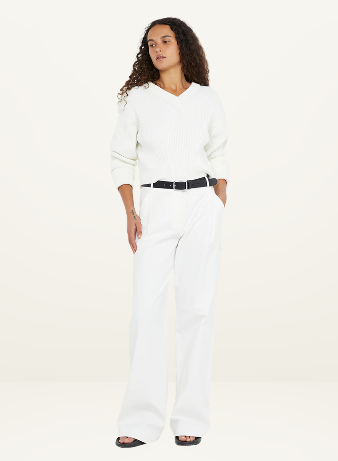 Bec + Bridge Hannah Jumper in WHITE