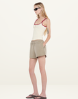Bec + Bridge Lana Square Neck Tank in Chalk & Cherry