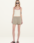 Bec + Bridge Lana Square Neck Tank in Chalk & Cherry