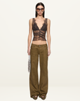 Bec + Bridge Marika Lace Top in Coffee