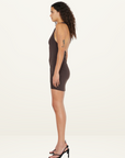 Bec + Bridge Nessie Mini Dress in CHOCOLATE