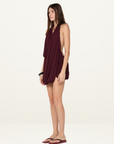 Bec + Bridge Rochelle Drape Mini Dress in PLUM