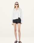 Bec + Bridge Romi Shirt in IVORY/ BLACK STRIPE // LAST ONE SIZE 12