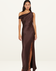 Bec + Bridge Sol Asym Dress in Chocolate