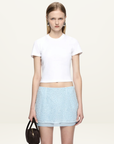 Bec + Bridge Solon Mini Skirt in Blue Frost