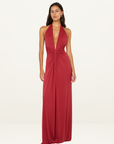 Bec + Bridge Susie Plunge Maxi Dress in Cherry