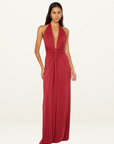 Bec + Bridge Susie Plunge Maxi Dress in Cherry