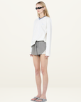 Bec + Bridge Varsity Long Sleeve Tee in IVORY