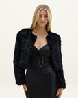 Bubish Lola Crop Jacket in BLACK