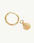 By Charlotte By The Shore Shell Hoop Earrings in GOLD