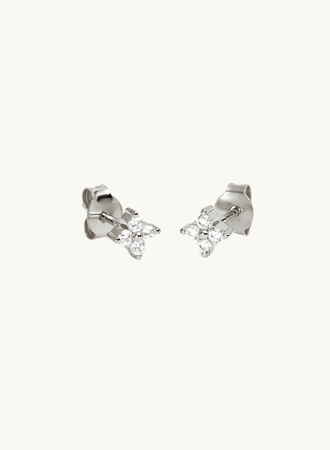 By Charlotte Crystal Bloom Stud Earrings in SILVER