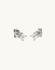 By Charlotte Crystal Bloom Stud Earrings in SILVER