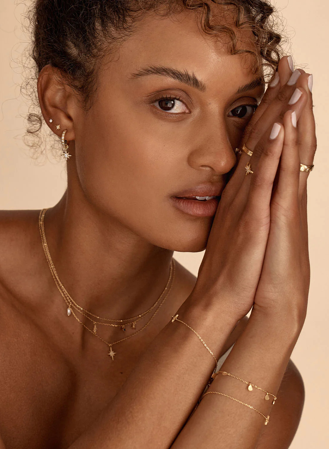 By Charlotte Dancing In Starlight Hoops in GOLD