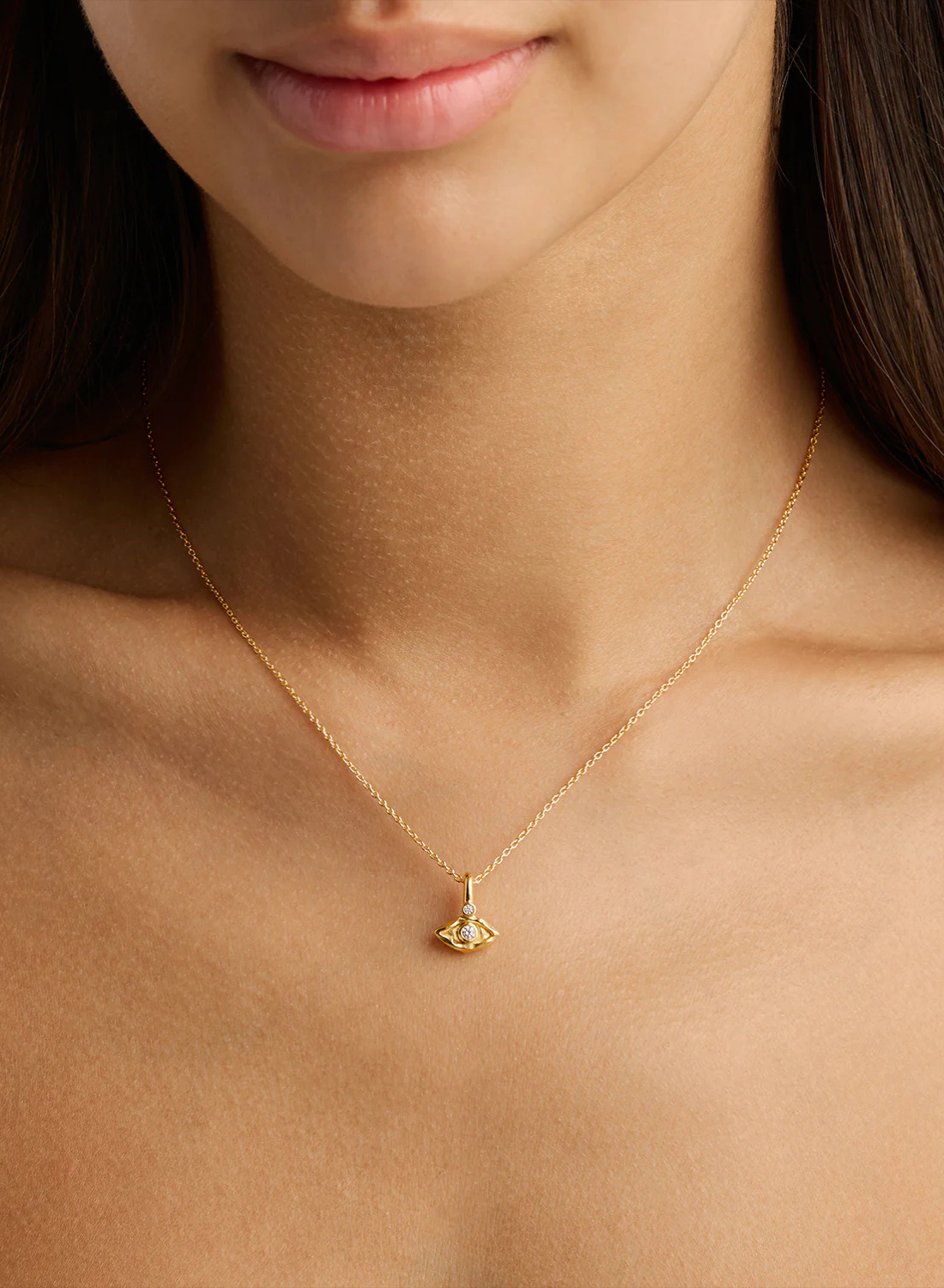 By Charlotte I am Protected Necklace in GOLD