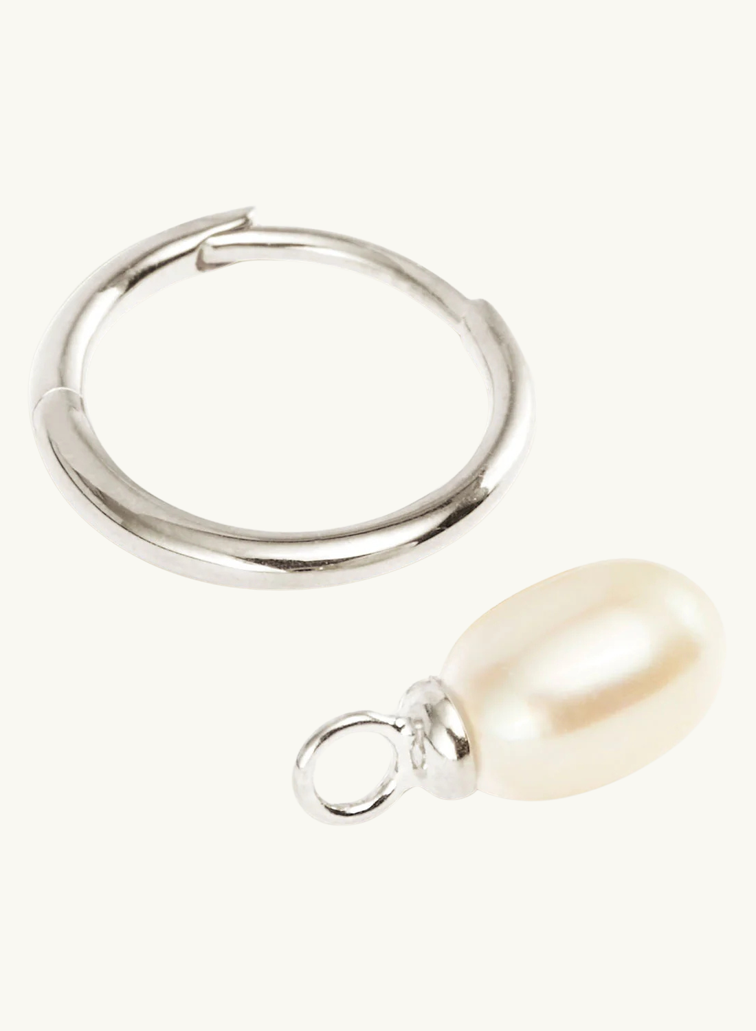 By Charlotte Live In Peace Hoop Earrings in SILVER