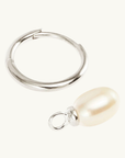By Charlotte Live In Peace Hoop Earrings in SILVER