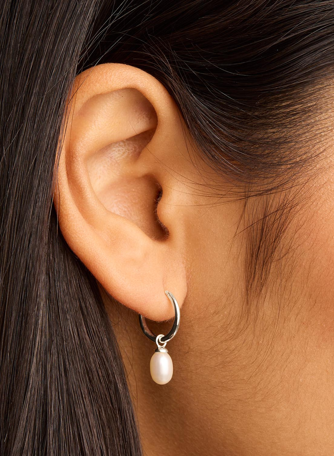 By Charlotte Live In Peace Hoop Earrings in SILVER