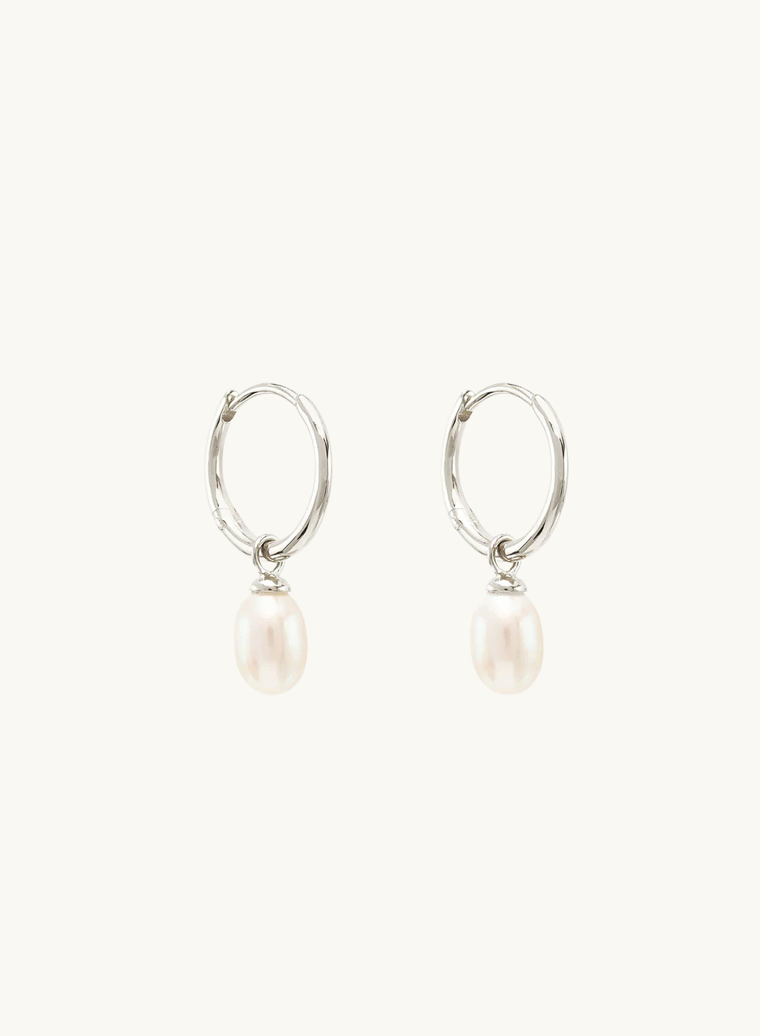 By Charlotte Live In Peace Hoop Earrings in SILVER