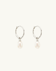 By Charlotte Live In Peace Hoop Earrings in SILVER