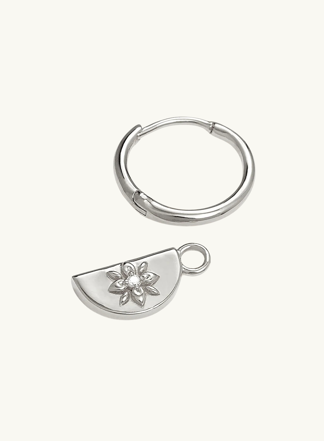 By Charlotte Lotus Hoops in SILVER