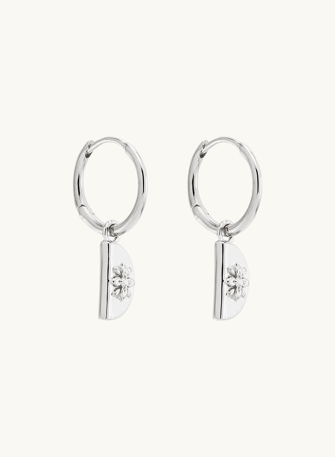 By Charlotte Lotus Hoops in SILVER