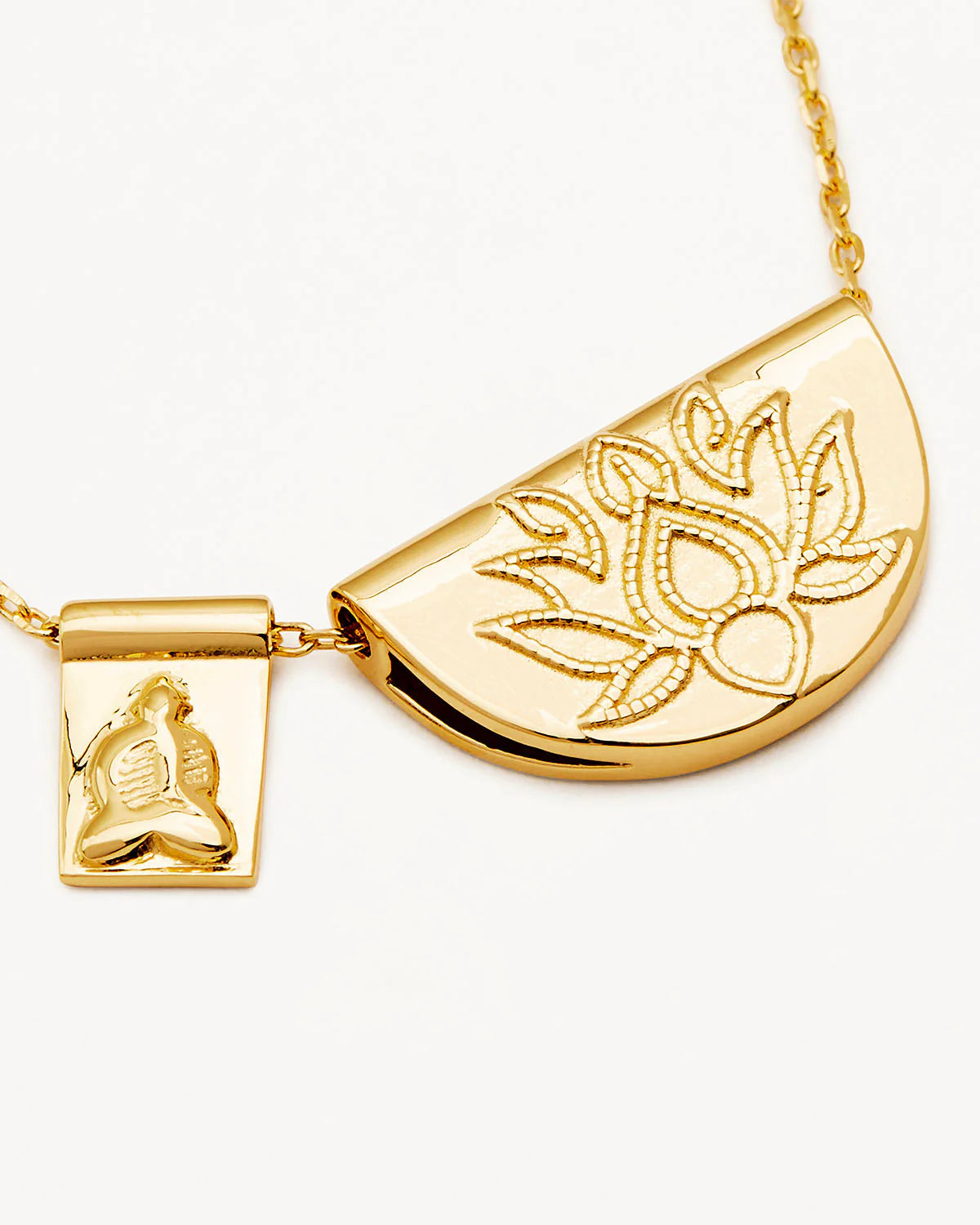 By Charlotte Lotus & Little Buddha Necklace GOLD